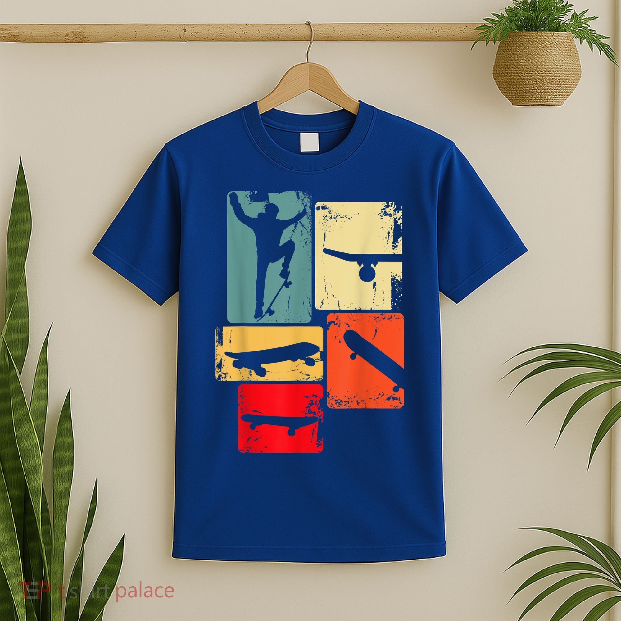 Skater Skateboarder Gift Retro Skateboard T-Shirt