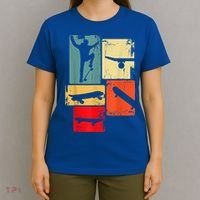 Skater Skateboarder Gift Retro Skateboard T-Shirt thumb 4