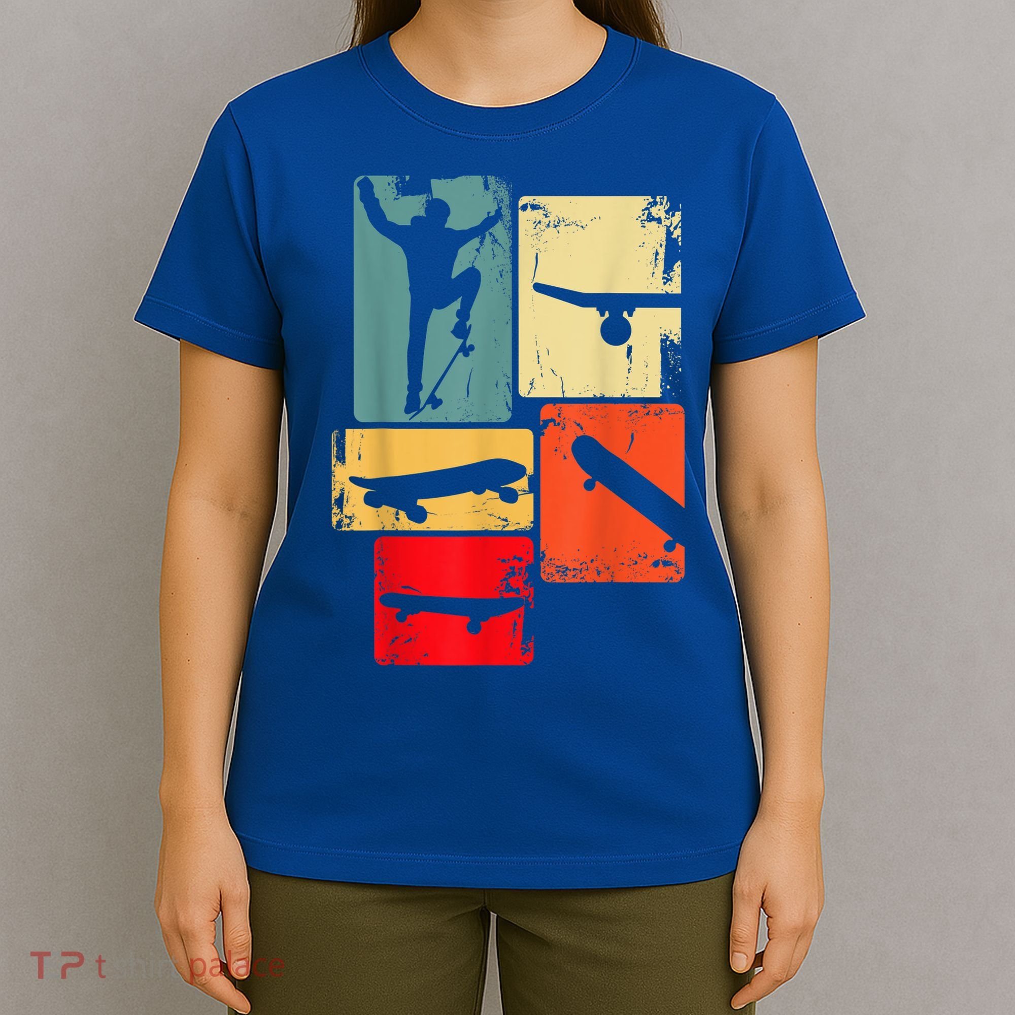 Skater Skateboarder Gift Retro Skateboard T-Shirt