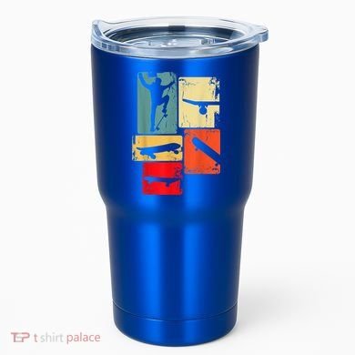 Skater Skateboarder Gift Retro Skateboard Tumbler