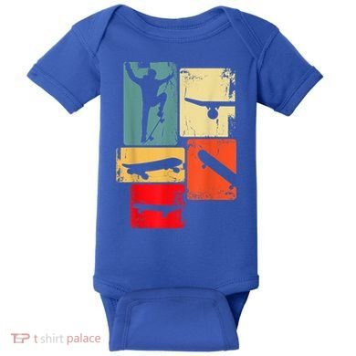 Skater Skateboarder Gift Retro Skateboard Baby Bodysuit