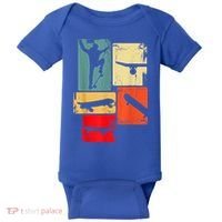 Skater Skateboarder Gift Retro Skateboard Baby Bodysuit thumb 0
