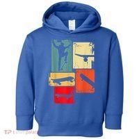 Skater Skateboarder Gift Retro Skateboard Toddler Hoodie thumb 0
