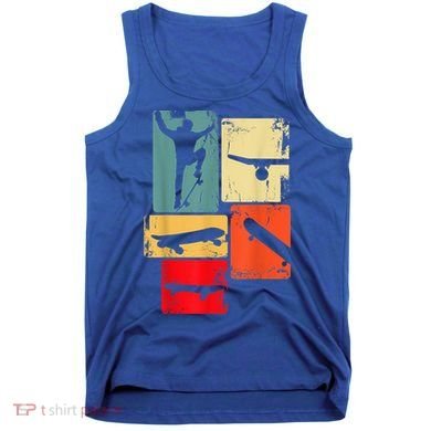 Skater Skateboarder Gift Retro Skateboard Tank Top