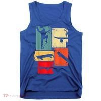 Skater Skateboarder Gift Retro Skateboard Tank Top thumb 0