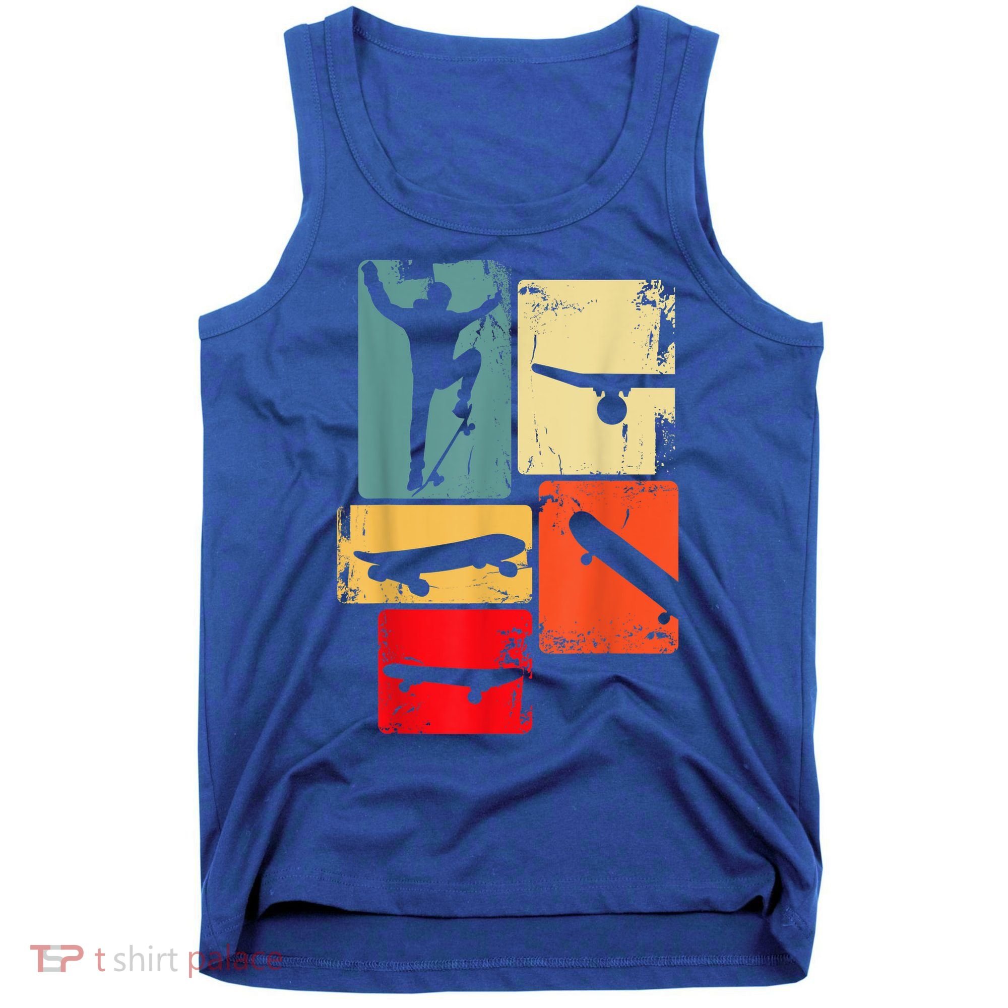 Skater Skateboarder Gift Retro Skateboard Tank Top