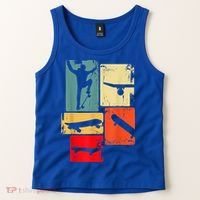 Skater Skateboarder Gift Retro Skateboard Tank Top thumb 2