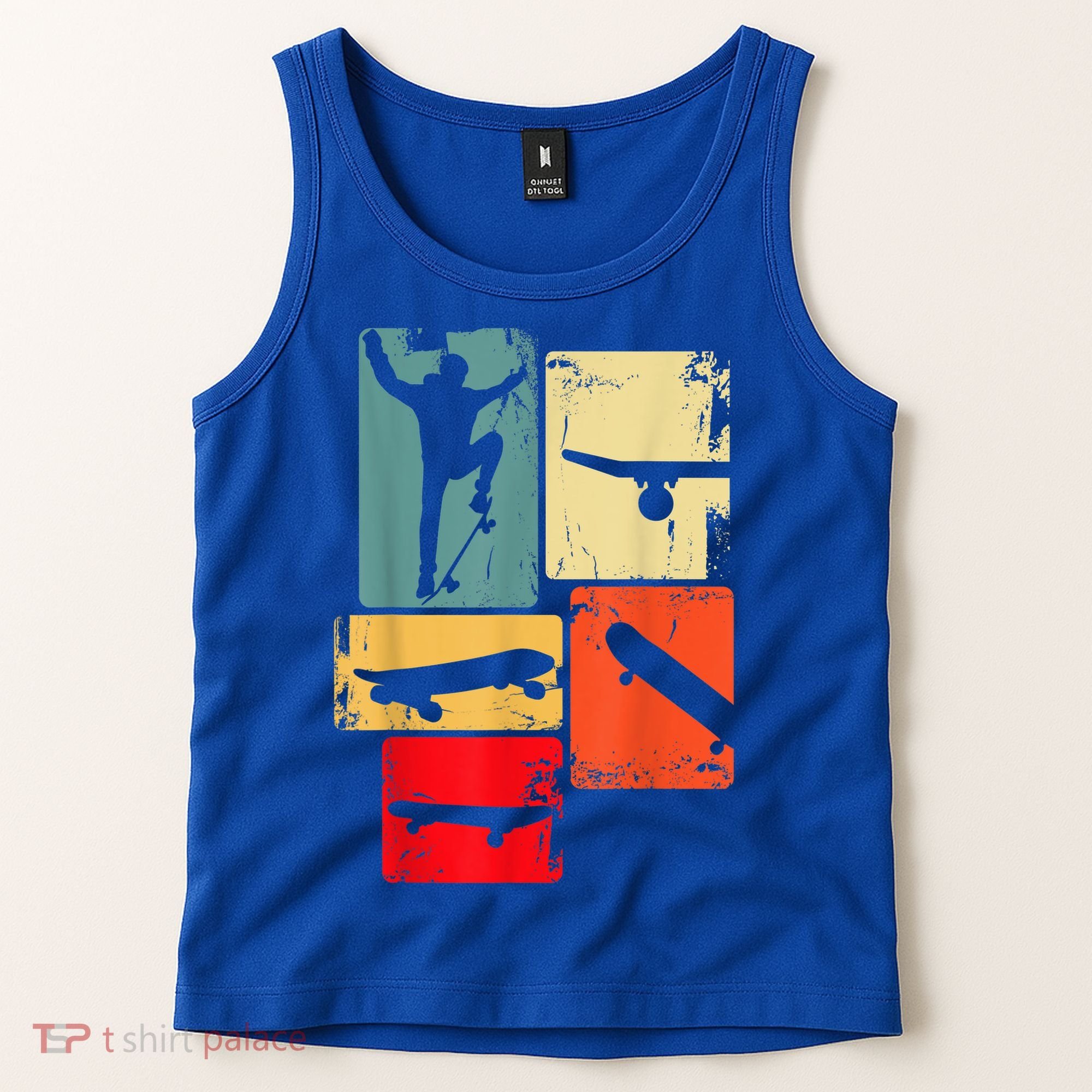 Skater Skateboarder Gift Retro Skateboard Tank Top