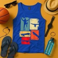 Skater Skateboarder Gift Retro Skateboard Tank Top thumb 4