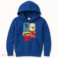 Skater Skateboarder Gift Retro Skateboard Kids Hoodie thumb 0