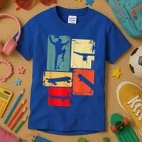 Skater Skateboarder Gift Retro Skateboard Kids T-Shirt thumb 3