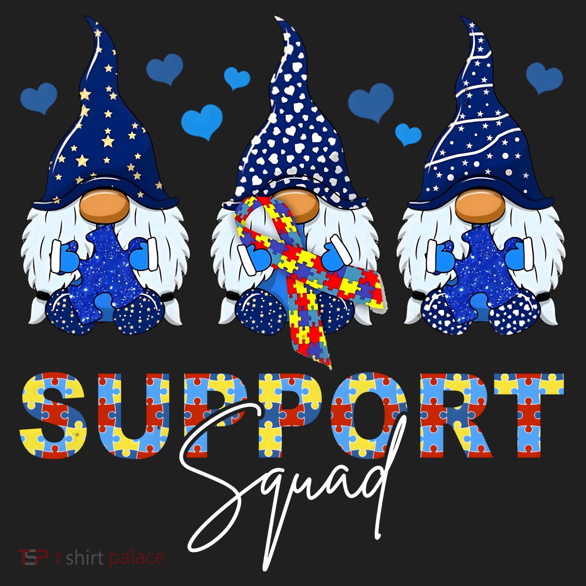 Support Squad Gnome Autism Awareness Month Women's Sweatshirt