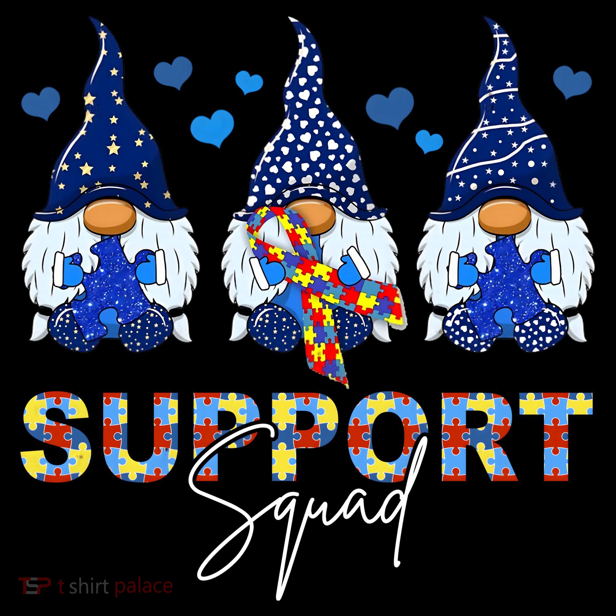 Support Squad Gnome Autism Awareness Month Backpack
