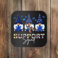 Support Squad Gnome Autism Awareness Month Coaster thumb 0