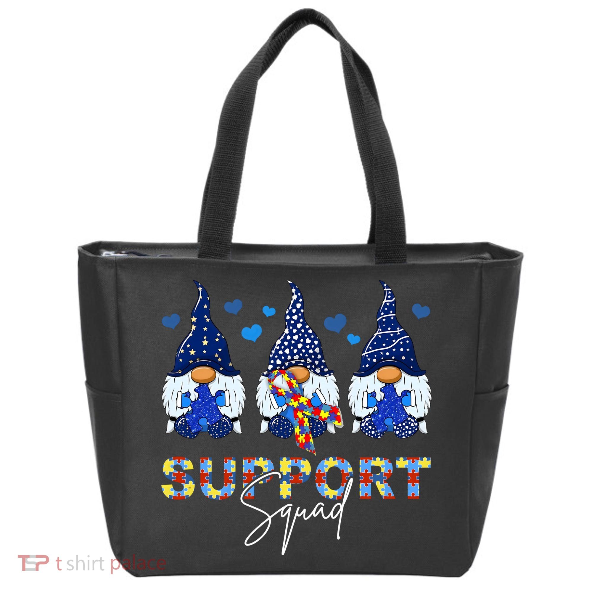 Support Squad Gnome Autism Awareness Month Tote Bag