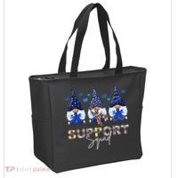 Support Squad Gnome Autism Awareness Month Tote Bag thumb 2