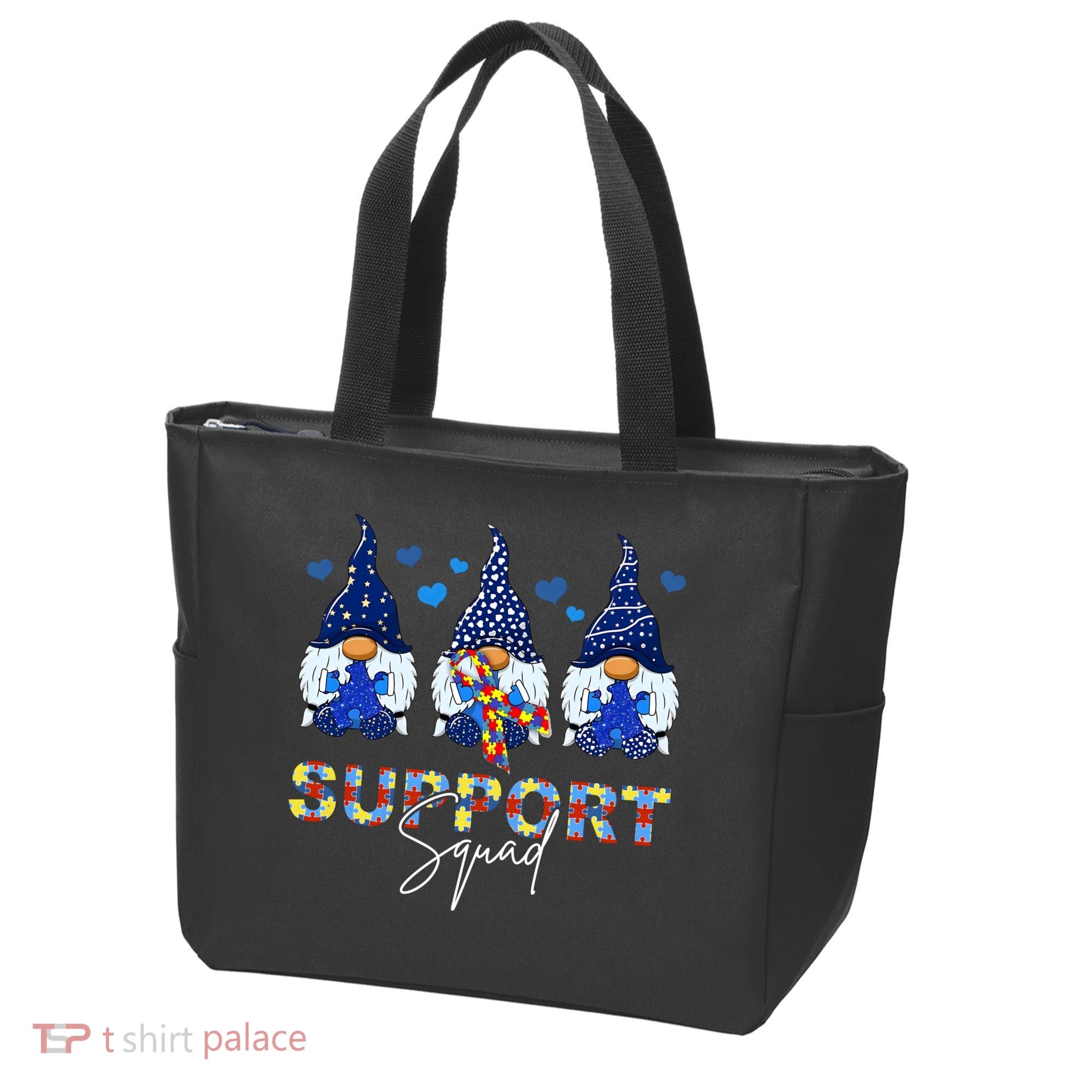 Support Squad Gnome Autism Awareness Month Tote Bag