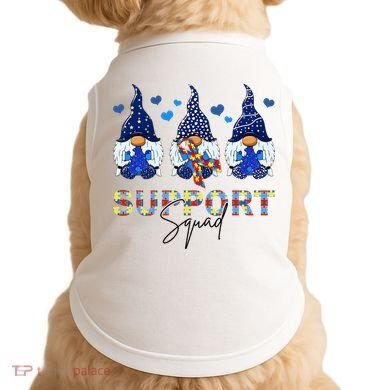 Support Squad Gnome Autism Awareness Month Doggie Tank