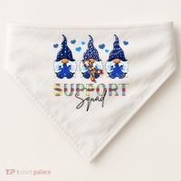 Support Squad Gnome Autism Awareness Month USA-Made Doggie Bandana thumb 0