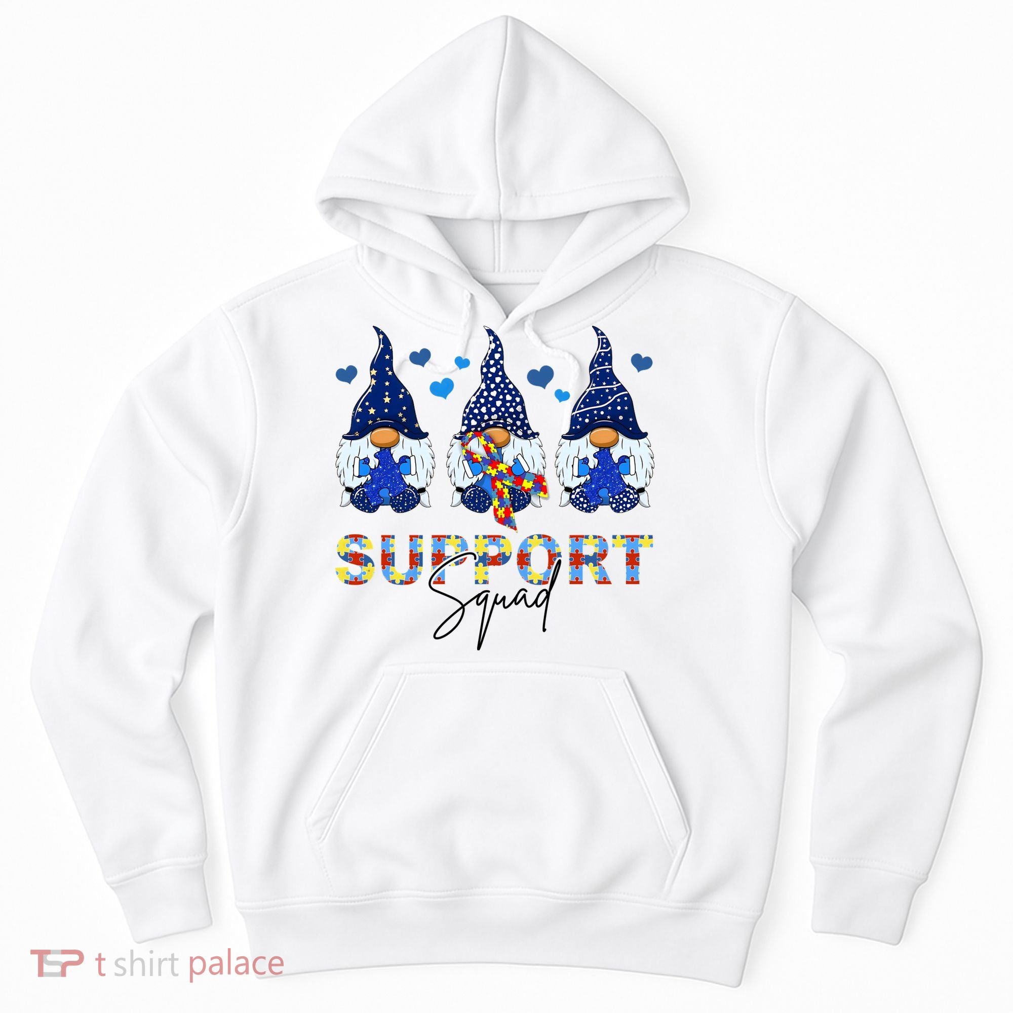 Support Squad Gnome Autism Awareness Month Hoodie