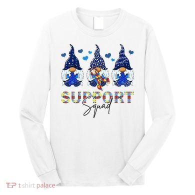 Support Squad Gnome Autism Awareness Month Long Sleeve Shirt