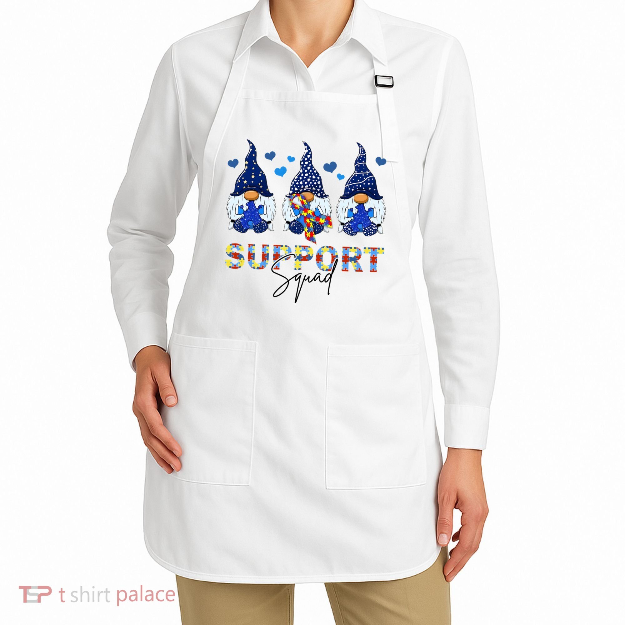 Support Squad Gnome Autism Awareness Month Apron