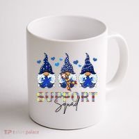 Support Squad Gnome Autism Awareness Month Coffee Mug thumb 1
