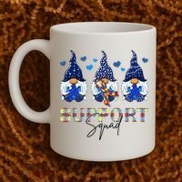 Support Squad Gnome Autism Awareness Month Coffee Mug thumb 2