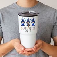 Support Squad Gnome Autism Awareness Month Tumbler thumb 2