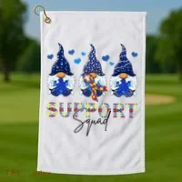Support Squad Gnome Autism Awareness Month Golf Towel thumb 1