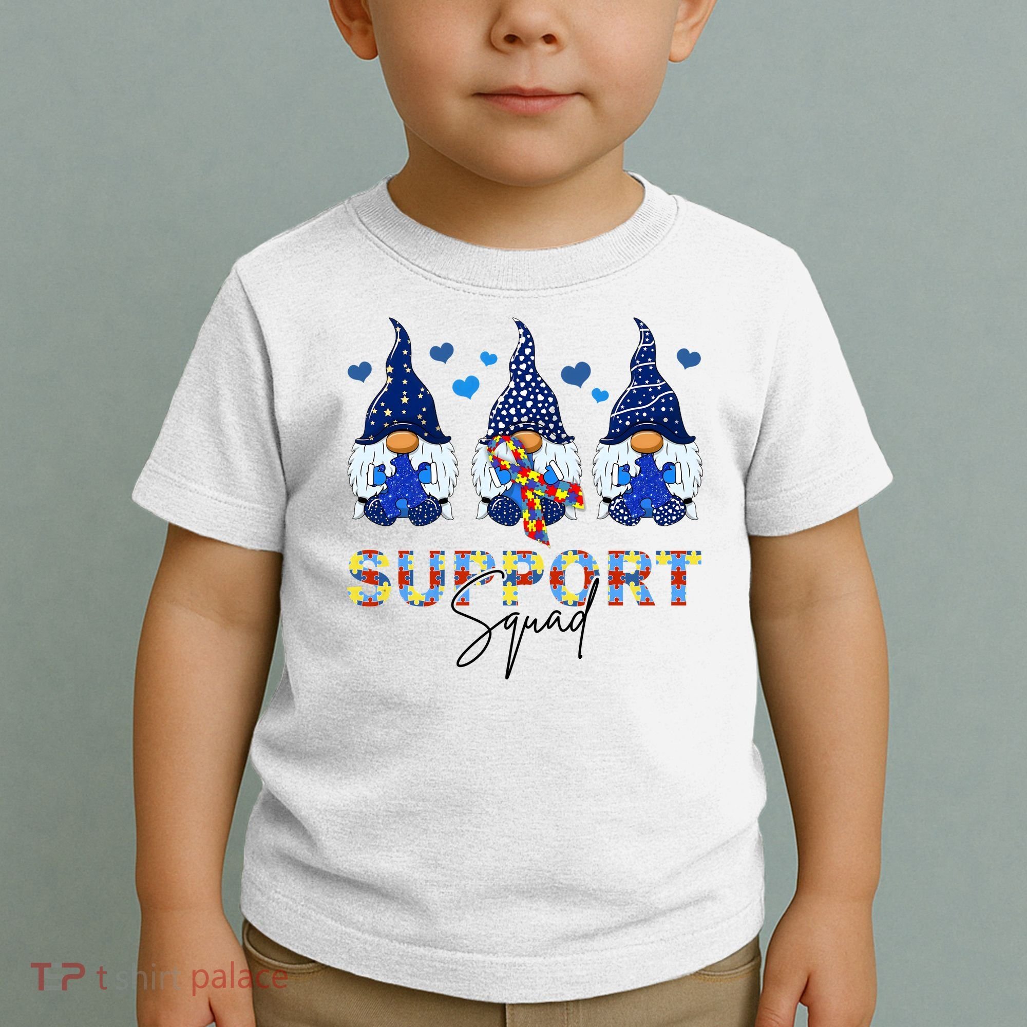 Support Squad Gnome Autism Awareness Month Toddler T-Shirt