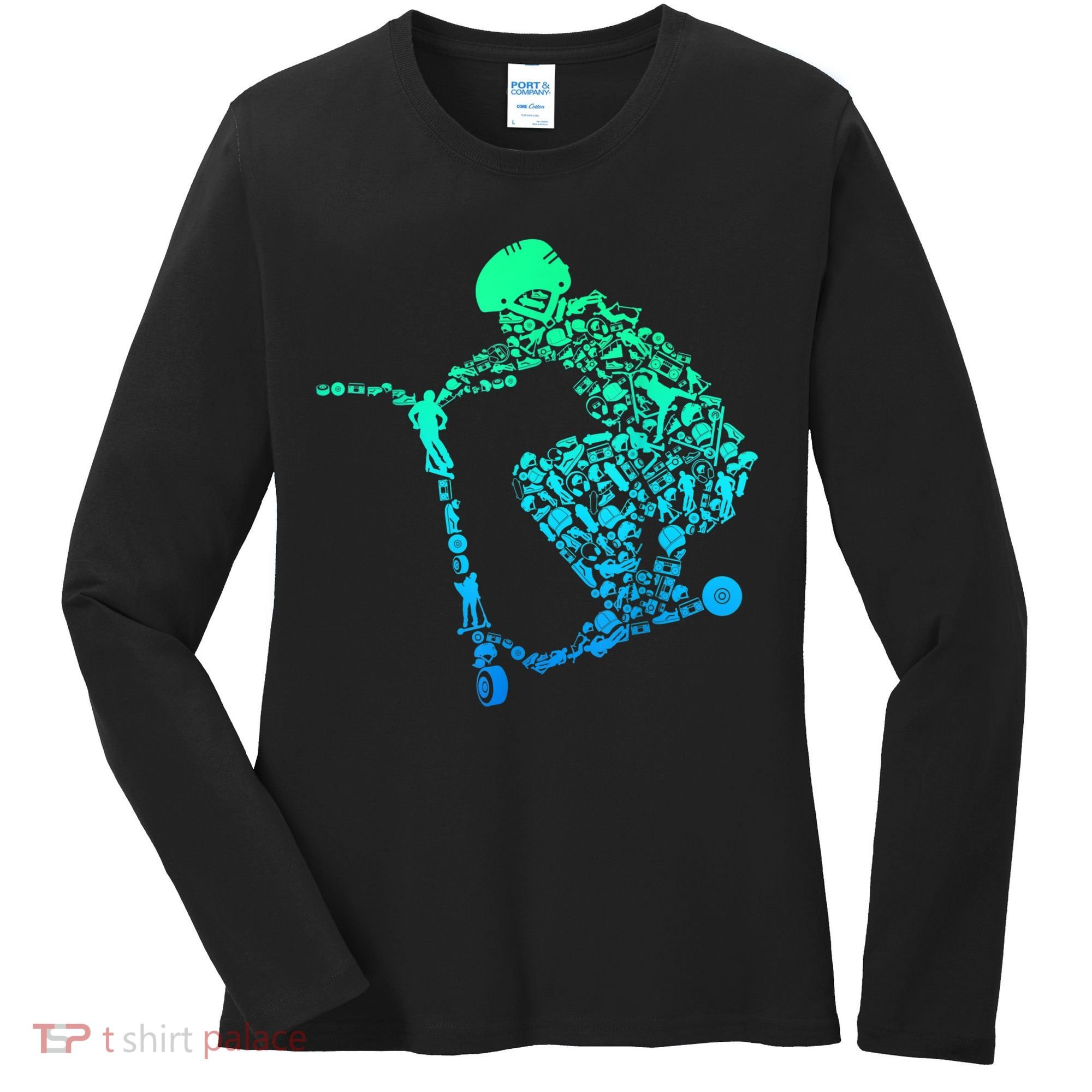 Scooter Stunt Gift Women's Long Sleeve Shirt