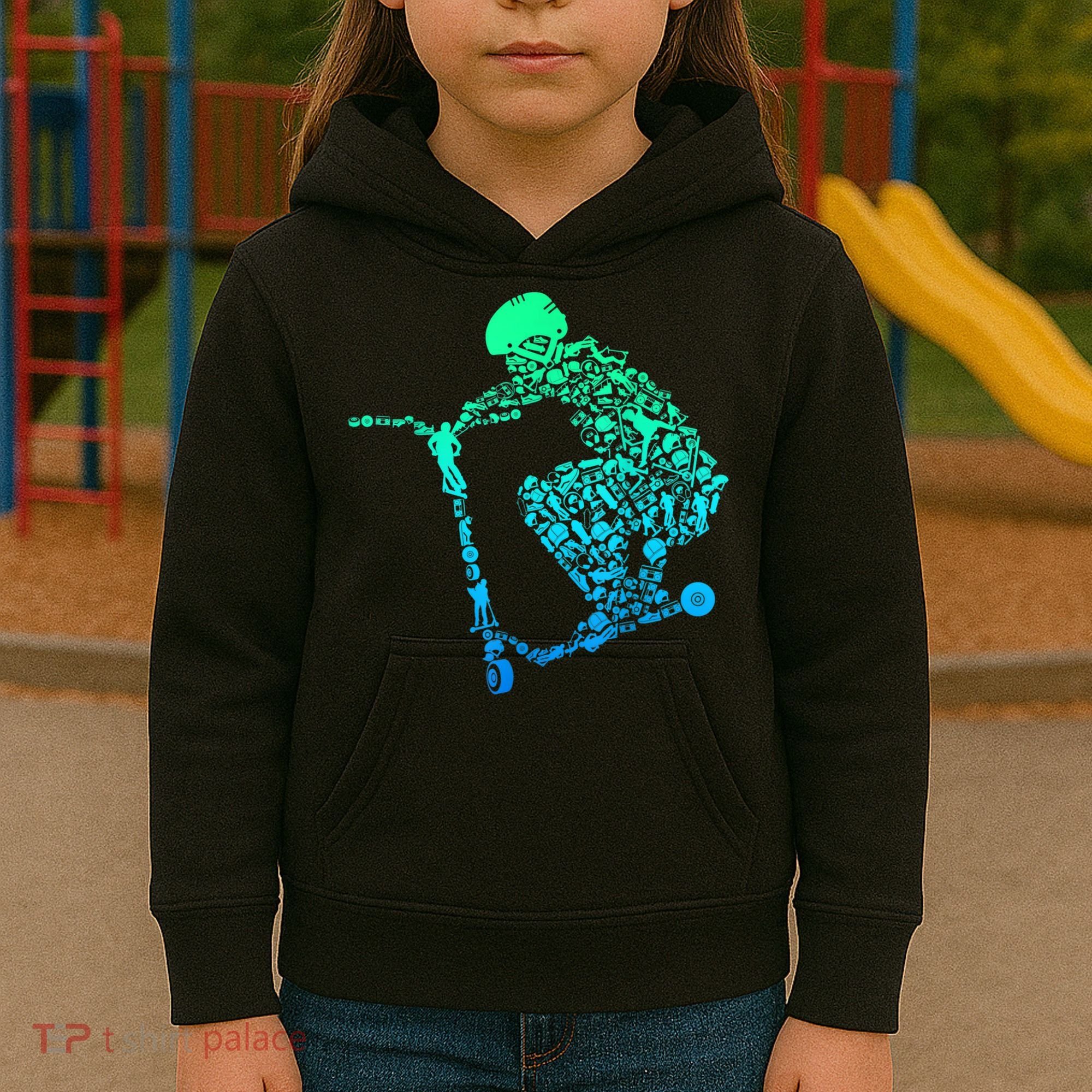 Scooter Stunt Gift Kids Hoodie