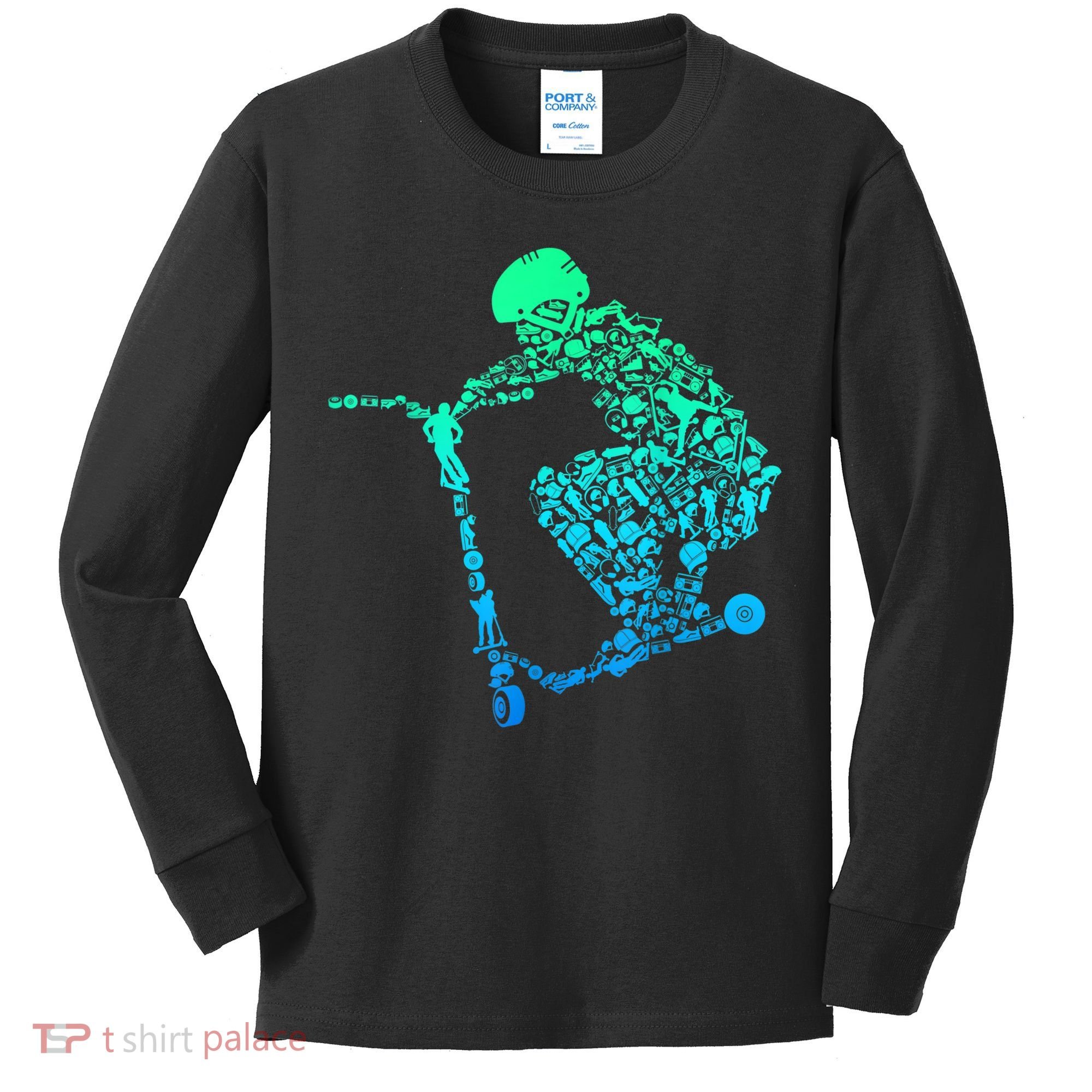 Scooter Stunt Gift Kids Long Sleeve Shirt
