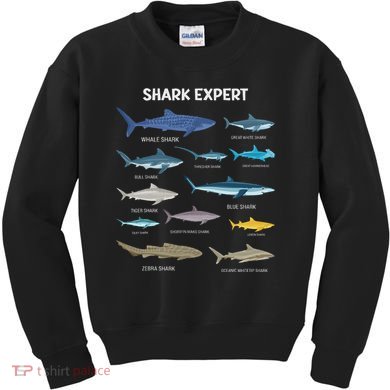 Shark Species Gift Kids Sweatshirt