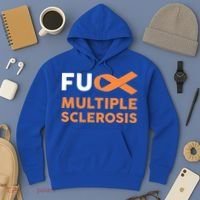 Support Survivor Gift Funny Gift Fuck Ms Multiple Sclerosis Awareness Great Gift Hoodie thumb 3