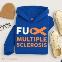 Support Survivor Gift Funny Gift Fuck Ms Multiple Sclerosis Awareness Great Gift Hoodie thumb 4