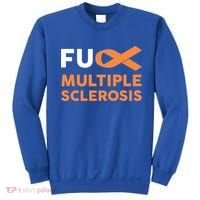 Support Survivor Gift Funny Gift Fuck Ms Multiple Sclerosis Awareness Great Gift Sweatshirt thumb 0