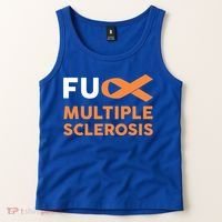 Support Survivor Gift Funny Gift Fuck Ms Multiple Sclerosis Awareness Great Gift Tank Top thumb 2