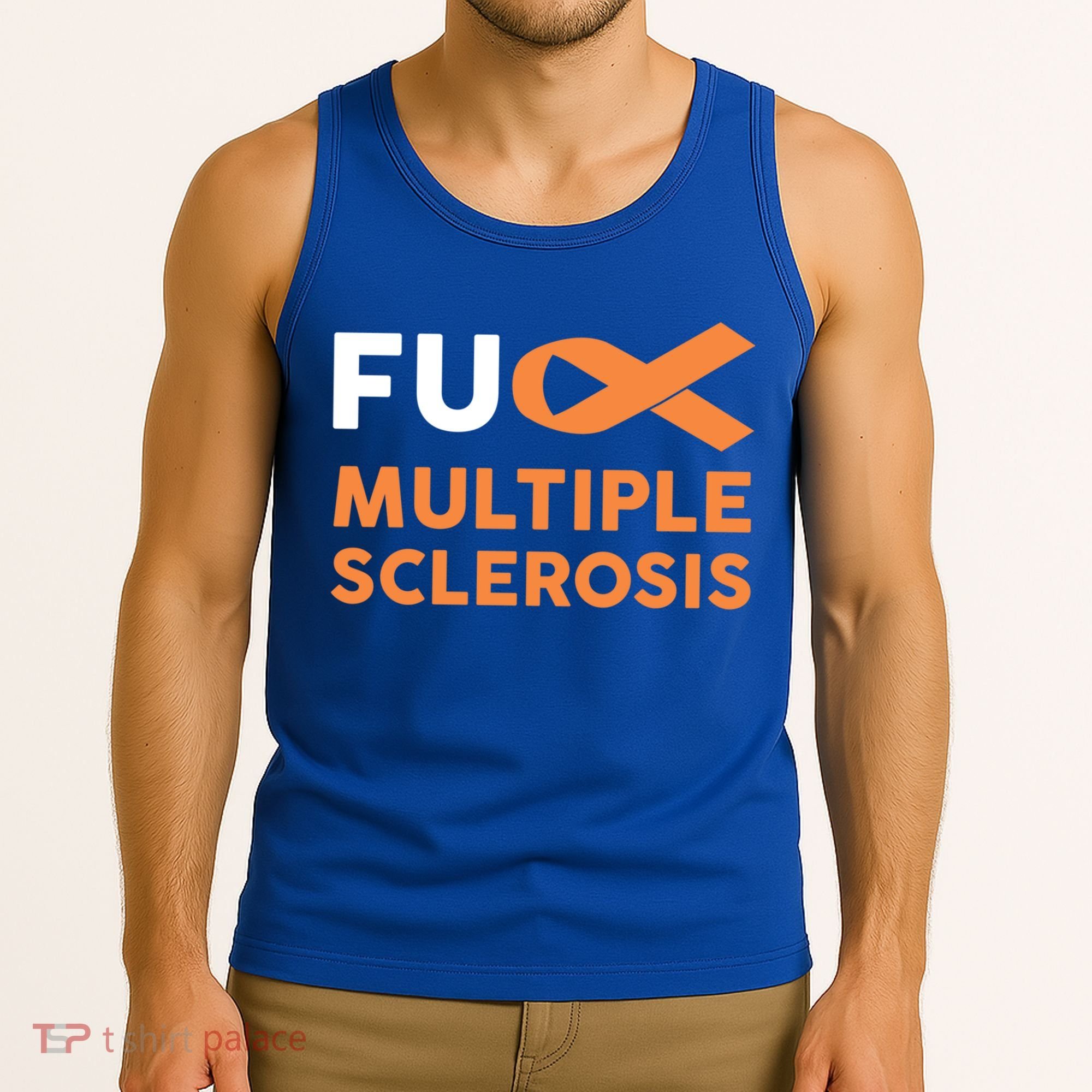 Support Survivor Gift Funny Gift Fuck Ms Multiple Sclerosis Awareness Great Gift Tank Top