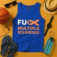 Support Survivor Gift Funny Gift Fuck Ms Multiple Sclerosis Awareness Great Gift Tank Top thumb 4