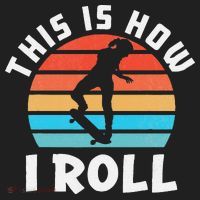 Skateboard  Skateboarder Gifts Skater This is How I Roll Golf Towel thumb 3