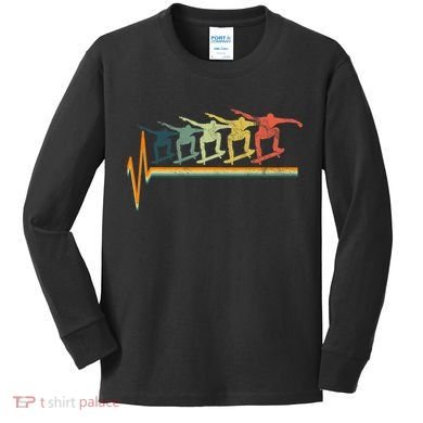 Skateboard Skater Gift Ollie Kids Long Sleeve Shirt