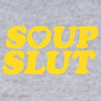 Soup Slut Hearts Funny Saying Adorable Women's Racerback Cropped Tank thumb 2
