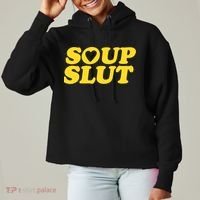 Soup Slut Hearts Funny Saying Adorable Ladies Heavyweight Boxy Pullover Hoodie thumb 0