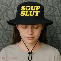 Soup Slut Hearts Funny Saying Adorable Bucket Hat thumb 3