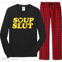 Soup Slut Hearts Funny Saying Adorable Long Sleeve Pajama Set thumb 0