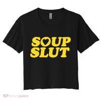Soup Slut Hearts Funny Saying Adorable Women's Crop Top Tee thumb 0