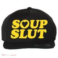 Soup Slut Hearts Funny Saying Adorable Wool Snapback Cap thumb 0