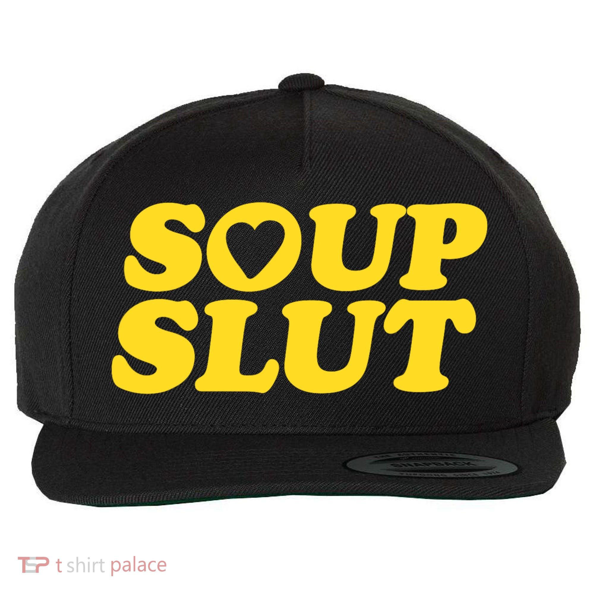 Soup Slut Hearts Funny Saying Adorable Wool Snapback Cap